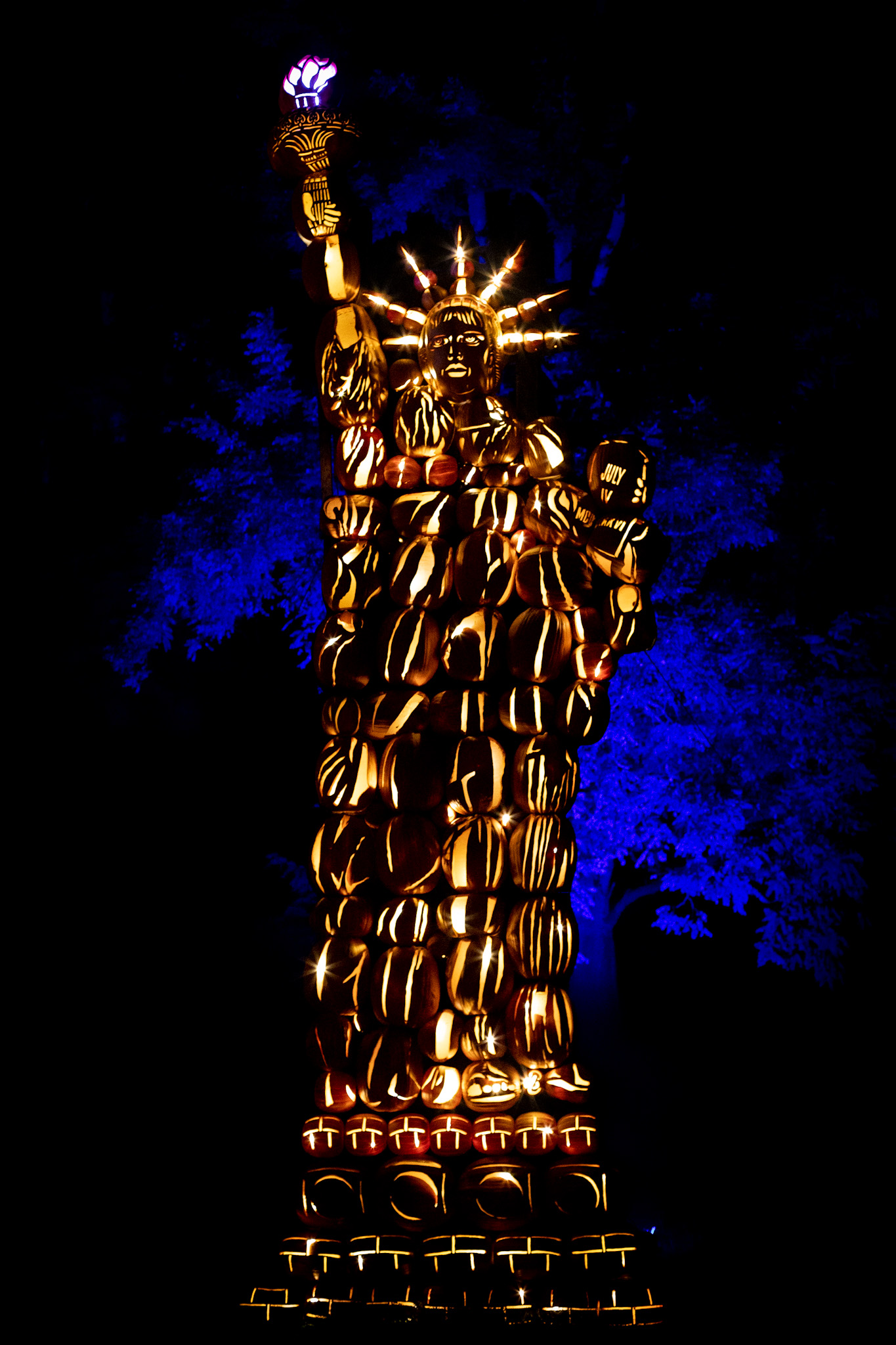 Statue of Liberty pumpkin carving